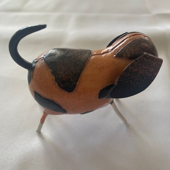 Super Cute! Puppy Dog Metal Mini Figure Brown Collectible 2.5" x 2" - Picture 5 of 6